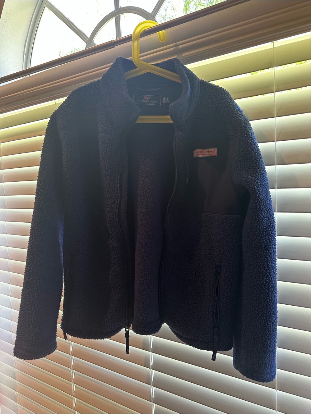 Vineyard Vines Navy Blue Sherpa Puffer Jacket for Kids